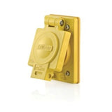 20 Amp Corrosion Resistant Receptacle, Cover & Gasket, 250V, Wetguard By Leviton 60W48