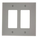 Decora Wallplate, 2-Gang, Nylon, Gray, Midway By Leviton PJ262-GY