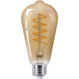 6.5W ST19 LED Lamp, 20K, Amber By Philips Lighting 6.5ST19/VIN/820/E26/Amber/G/SP/D 1PFT20