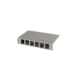 Fog White TracJack Surface Mount Housing 6-Port By Ortronics 404TJ6