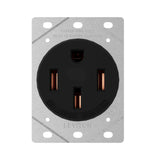 50A Heavy Duty Flush Mount EV Charging Receptacle/Outlet, Black By Leviton 1450R