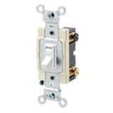 2-Pole Switch, Framed Toggle, 15A, 120/277V, White, Side Wired By Leviton 54502-2W