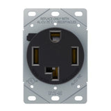 Range Receptacle, Heavy Duty, 30A, 125/250V, 3 Pole, 4 Wire, Black By Eaton Arrow Hart AH1257BK-F