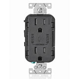 30W (6A) USB Dual Type-C/C Power Delivery Wall Outlet Charger with 15A Tamper-Resistant Outlet By Leviton T5635-E