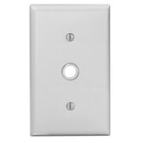 Phone/Cable Wallplate, 1-Gang, .406