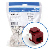 Jack Cat 6 Dk Rd Bulk25 By Leviton 61110-BR6