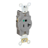 Hospital Grade Single Receptacle, 20A, 125V, Gray, 5-20R By Leviton 8310-GY