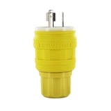 Watertight Locking Plug, 20A, 277V, 2P3W, L7-20P, Yellow By Leviton 26W49