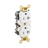 Duplex Receptacle, 20A, 125V, White, Heavy Duty, Back/Side Wired By Leviton 5362-W