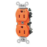 Duplex Receptacle, 15A, 125V, Slim, 5-15R, Orange By Leviton 5262-IG