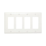 Decorator Wallplate, 4-Gang, Nylon, White By Pass & Seymour TP264-W