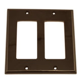 Decora Wallplate, 2-Gang, Nylon, Brown By Leviton 80409-N