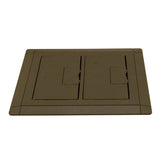 Floor Box Cover, 2-Gang, Flip Cover, Device Type: All Devices, Brown By Thomas & Betts E9762B