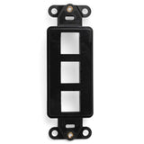 Multimedia Decora Insert, 3-Port, Black By Leviton 41643-E