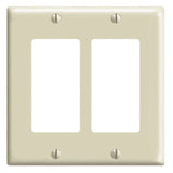 Decora Wallplate, 2-Gang, Thermoset, Ivory By Leviton 80409-I