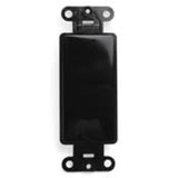 Blank Decora Adapter, No Hole, Plastic, Black By Leviton 80414-E