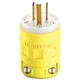 15 Amp Plug, Dustguard, 125V, 5-15P, Yellow By Leviton 1447