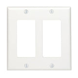 Decora Wallplate, 2-Gang, Thermoset, White By Leviton 80409-W