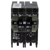 Breaker, 20/50A, 2P, 120/240V, 10 kAIC, Quad, BR Series By Eaton BRD220250