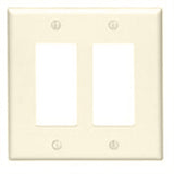 Decora Wallplate, 2-Gang, Nylon, Light Almond, Midway By Leviton PJ262-T