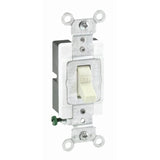 Heavy Duty Single-Pole Toggle Switch, 20A, 120/277V, White, Industrial By Leviton 1221-SW