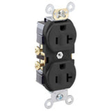 20A Commercial Grade Duplex Receptacle, 5-20R, Black By Leviton CR20-E