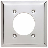 Power Outlet Wall Plate, 2-Gang, 2.1563