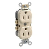 15A Commercial Grade Duplex Receptacle, 5-15R, Light Almond By Leviton BR15-T