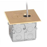 BRASS SINGLE GANG RECESSED FLOOR BOX By Lew RCFB-1