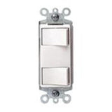 15A, 120V Decora Comb. Rocker Switch, White By Leviton 1754-W