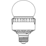 25W A21/23 LED Lamp, 30/40/50K By Light Efficient Design LED-8018E345-G3