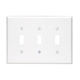 Toggle Wallplate, 3-Gang, Thermoset, White, Midway By Leviton 80511-W