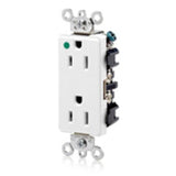 15A Hospital Grade Decora Receptacle, 5-15R, White By Leviton 16262-HGW