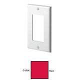 Decora Wallplate, 1-Gang, Nylon, Red By Leviton 80401-NR