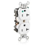 20A Hospital Grade Duplex Receptacle, 5-20R, White By Leviton 8300-W