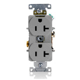 Duplex Receptacle, 20A, 125V, Narrow Body, Gray By Leviton 5352-GY