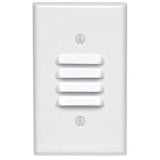 Louvre Wallplate, 1-Gang, Vertical, Steel, Painted White By Leviton 88080