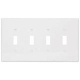 Wallplate 4G Toggle Poly Mid WH By Eaton Arrow Hart PJ4W