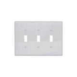 Wallplate 3G Toggle Poly Mid WH By Eaton Arrow Hart PJ3W