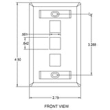 Single Gang Plastic Faceplate, Holds Three Keystone Jacks Or Modules, Office WHT By OCC (Optical Cable) FPSK0301