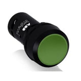 22mm Assembled Pushbutton, Flush, Green, Compact By ABB CP1-10G-10