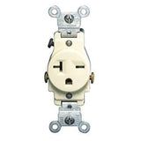 20A Commercial Grade Single Receptacle, 6-20R, Ivory By Leviton 5821-I