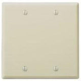 Blank Wallplate, 2-Gang, Thermoset, Ivory, Standard, Box Mount By Leviton 86025