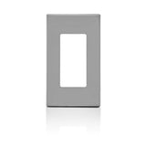 Screwless Decora Wallplate, 1-Gang, Polycarbonate, Gray By Leviton 80301-SGY