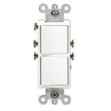 Combination Decora Rocker Switch, (2) 3-Way Switches, 20A, White By Leviton 5640-W