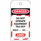 Laminated Vinyl Do Not Operate Safety Tag By Abus 73004