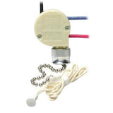 Appliance Pull Chain Switch, 3/6A, 125V, 2 Circuit, LOW-MED-HIGH-OFF By Leviton 1689-50