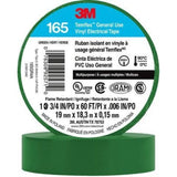 General Use Vinyl Electrical Tape, Multi-Purpose, Green, 3/4