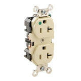 20A Hospital Grade Duplex Receptacle, 5-20R, Ivory By Leviton 8300-I