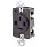 Flush Mtg Receptacle, 20A, 120/208V, 18-20R, Black By Leviton 7250-FR